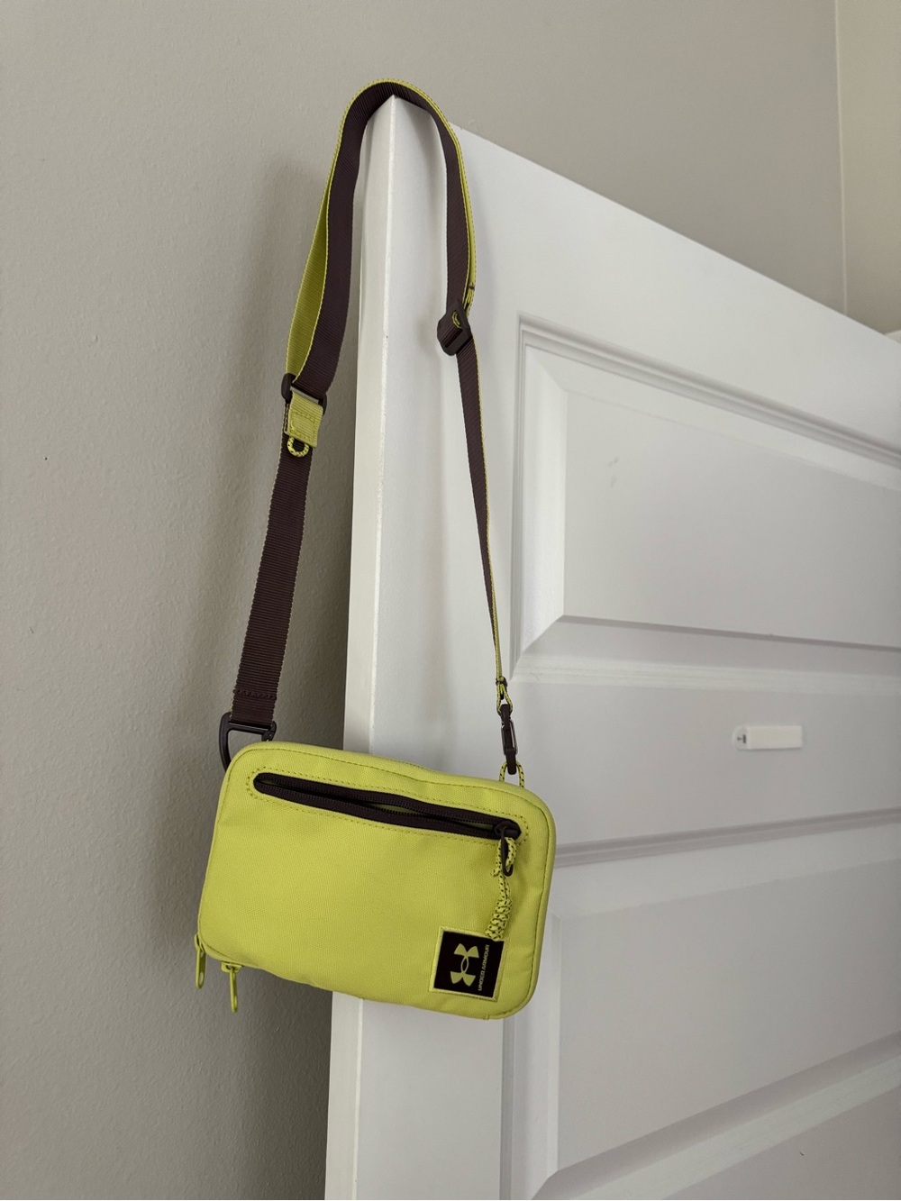 Under Armour Lime Green and Brown Crossbody Belt Bag